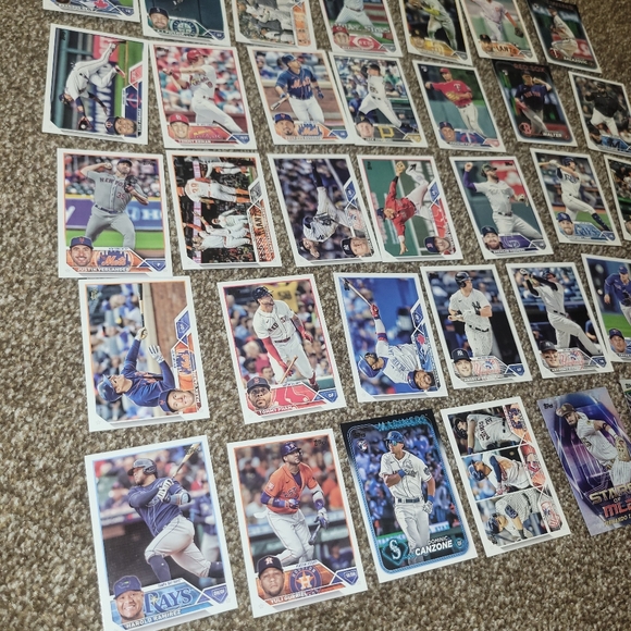 Topps Baseball Trading Card lot of 41 Set #47 - Picture 2 of 11